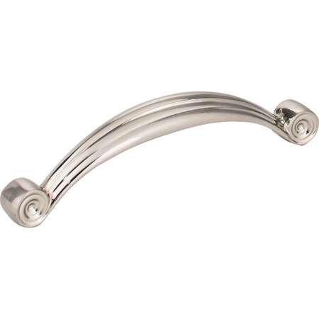 3.78 inches C-C Satin Nickel Palm Leaf Pull (HR41596SN)